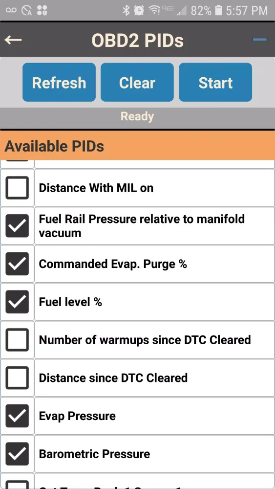 Capturas de pantalla de OS OBD2 Interface