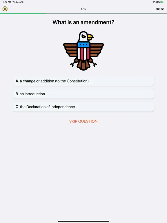 USA Citizen Test iPad  Screenshots