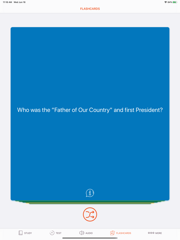 Tangkapan skrin USA Citizen Test iPad 