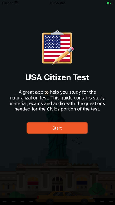 Tangkapan skrin USA Citizen Test
