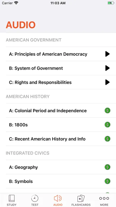 USA Citizen Test Screenshots