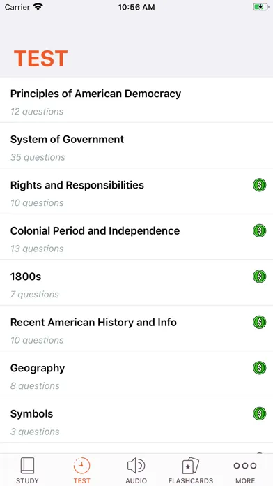 USA Citizen Test Screenshots