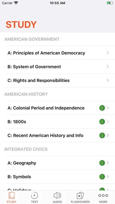 USA Citizen Test Screenshots