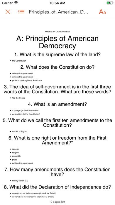 Tangkapan skrin USA Citizen Test