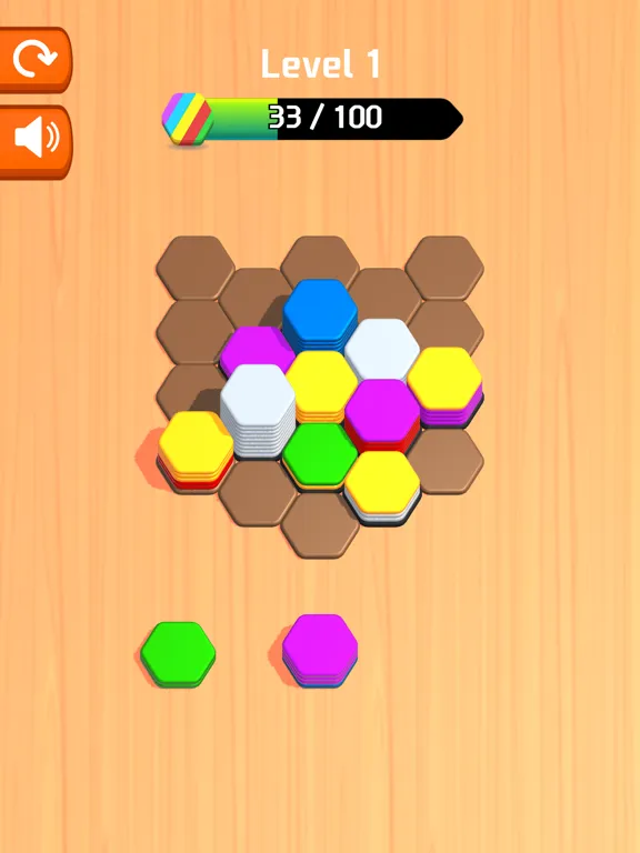 ภาพหน้าจอของ Wood Hexa Puzzle - Color Blast iPad 