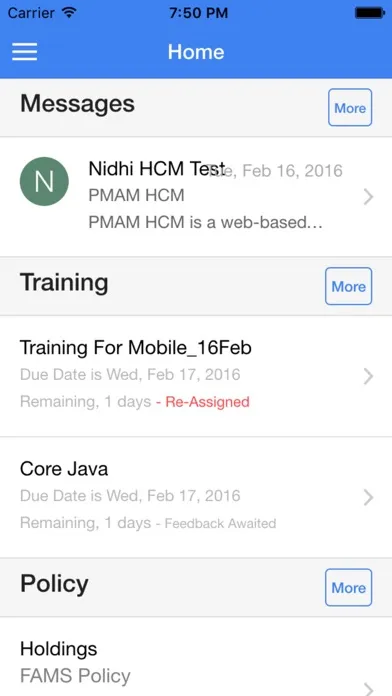 PMAM HCM Screenshots