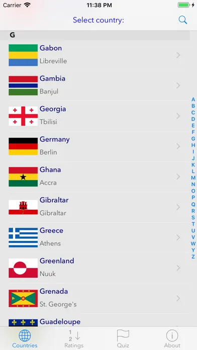 Zrzuty ekranu Countries!