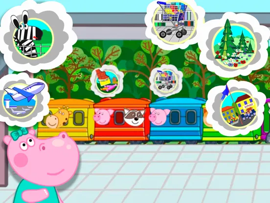 Скриншоты Hippo Trip: Railway Station iPad 