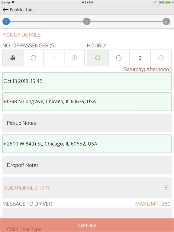 Platinum Transportation Group iPad  Screenshots