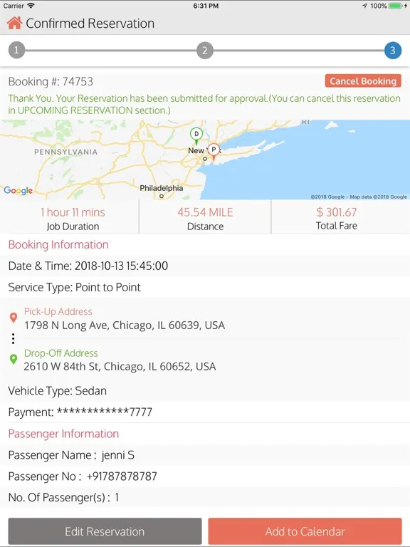 Platinum Transportation Group iPad  Screenshots