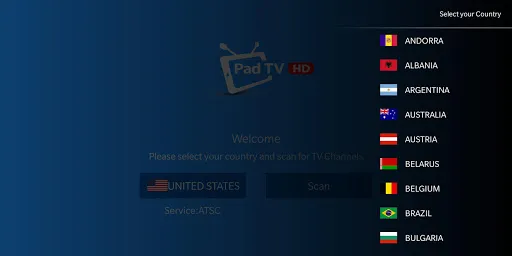 Tangkapan layar PadTV HD