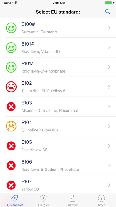 Capturas de pantalla de E-standards