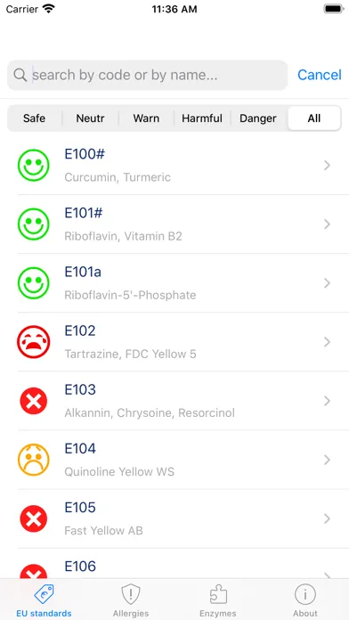 Capturas de pantalla de E-standards