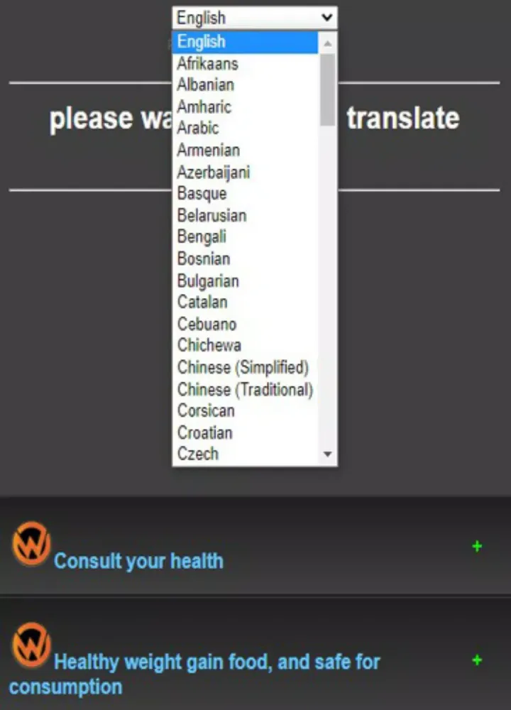 Weight Gain Guide Screenshots