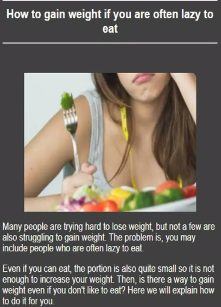 Weight Gain Guide Screenshots