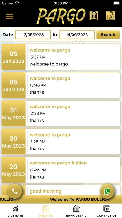 Ảnh chụp màn hình của Pargo Bullion