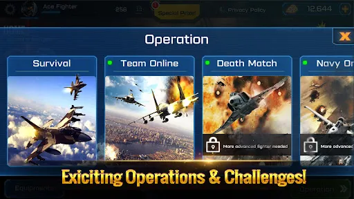 Captures d'écran de Ace Fighter: Modern Air Combat