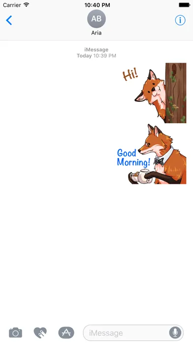 Tangkapan skrin Red Fox FoxMoji Stickers