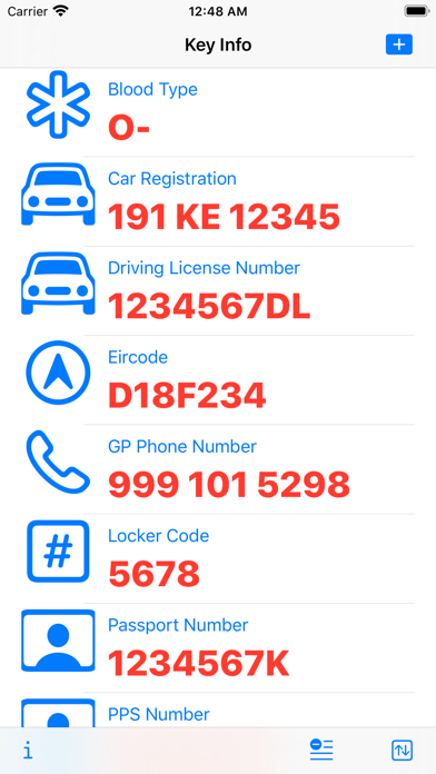 Zrzuty ekranu Key-Info