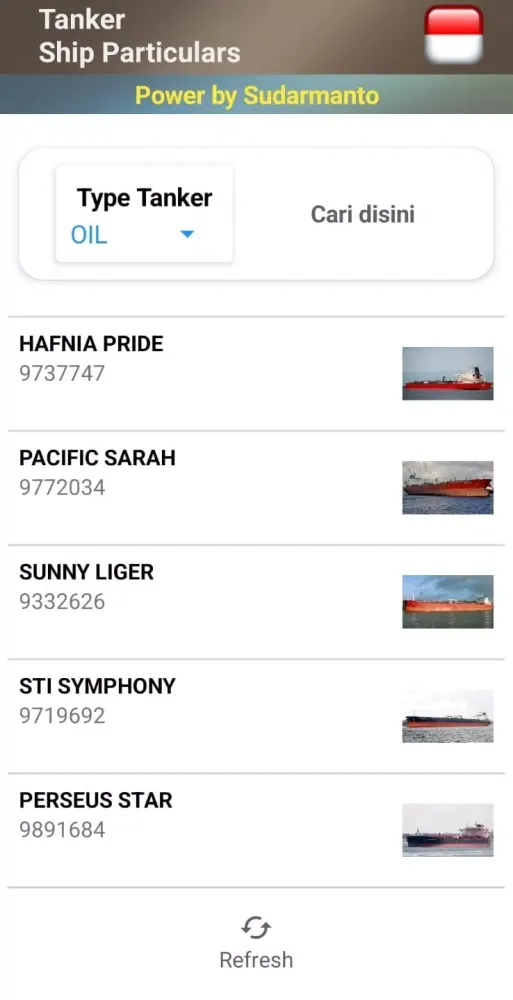 Tankers Ship Particulars Ekran Görüntüleri