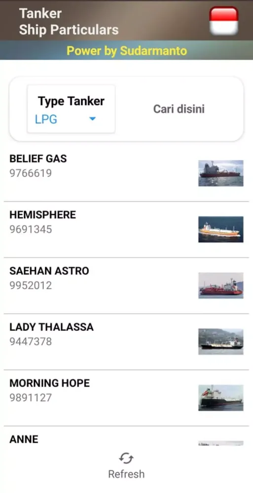 Tankers Ship Particulars Ekran Görüntüleri
