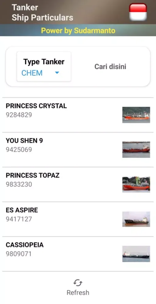 Tankers Ship Particulars Ekran Görüntüleri