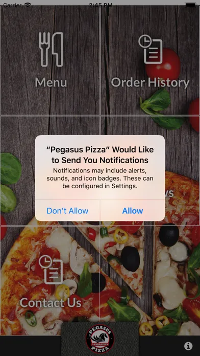 Zrzuty ekranu Pegasus Pizza