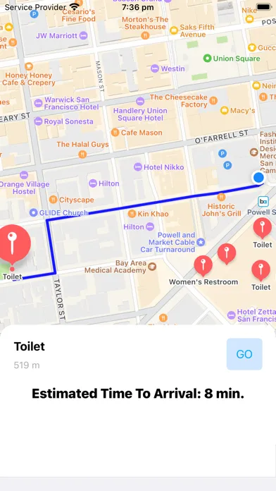 Capturas de tela do Toileto: Your Toilet Finder