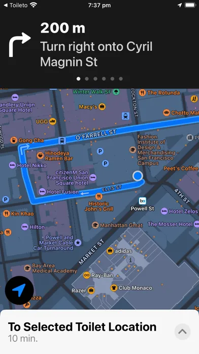 Capturas de tela do Toileto: Your Toilet Finder