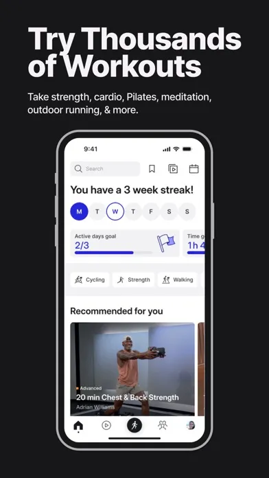 Zrzuty ekranu Peloton: Fitness & Workouts