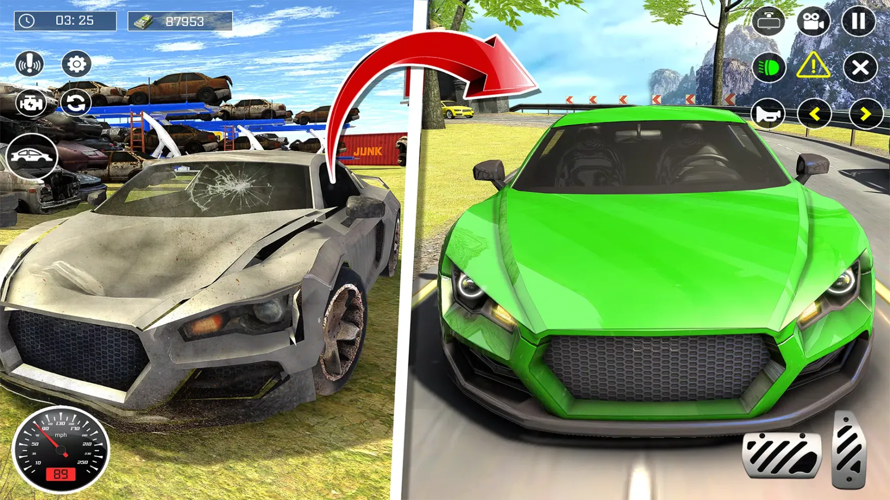 Zrzuty ekranu Car Test Junkyard Racing Game