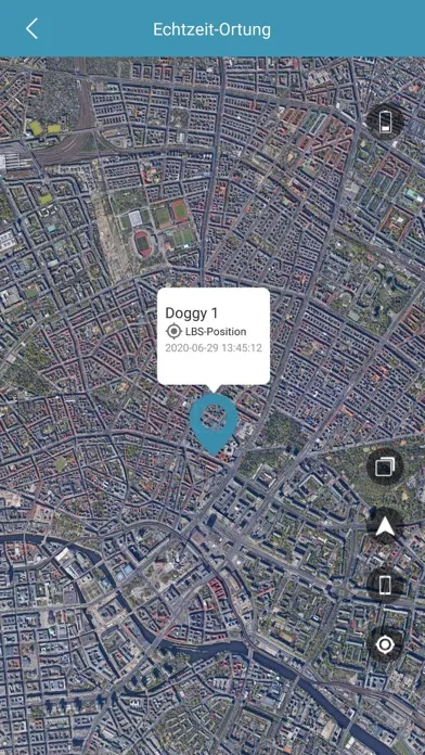 Tangkapan layar PetTec GPS Tracking