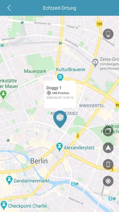 Tangkapan layar PetTec GPS Tracking