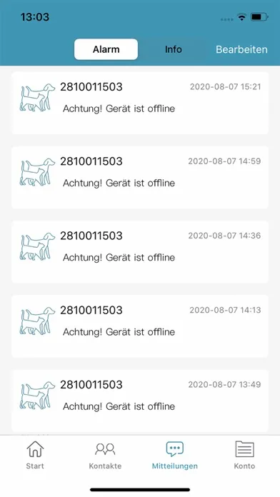 Tangkapan layar PetTec GPS Tracking