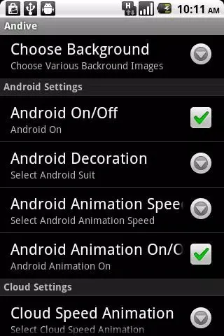 Andive Free Live WallPaper Screenshots