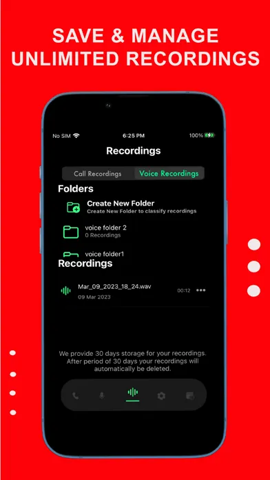 Ảnh chụp màn hình của Phone Call Recorder ACR Record
