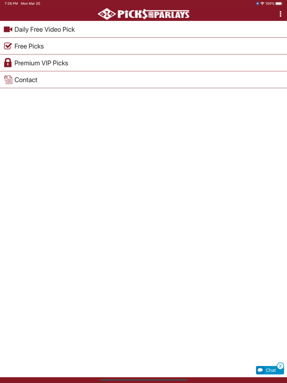 Picks and Parlays iPad 应用截图