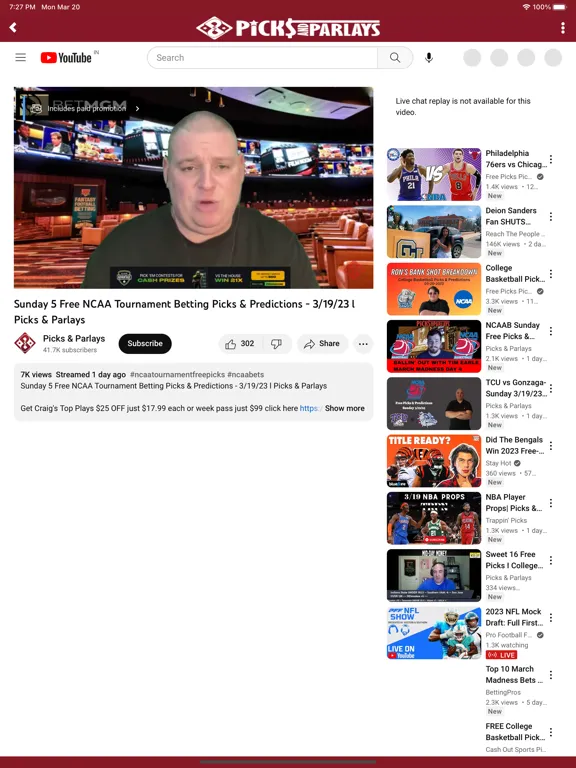 Picks and Parlays iPad 應用截圖