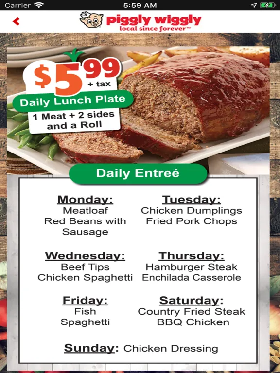 Capturas de tela do Piggly Wiggly LA South iPad 