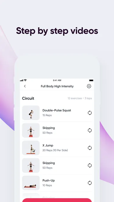Tangkapan skrin Sweat: Fitness App For Women