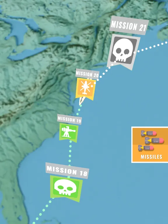 Missile Strike: Naval Battles iPad  스크린샷