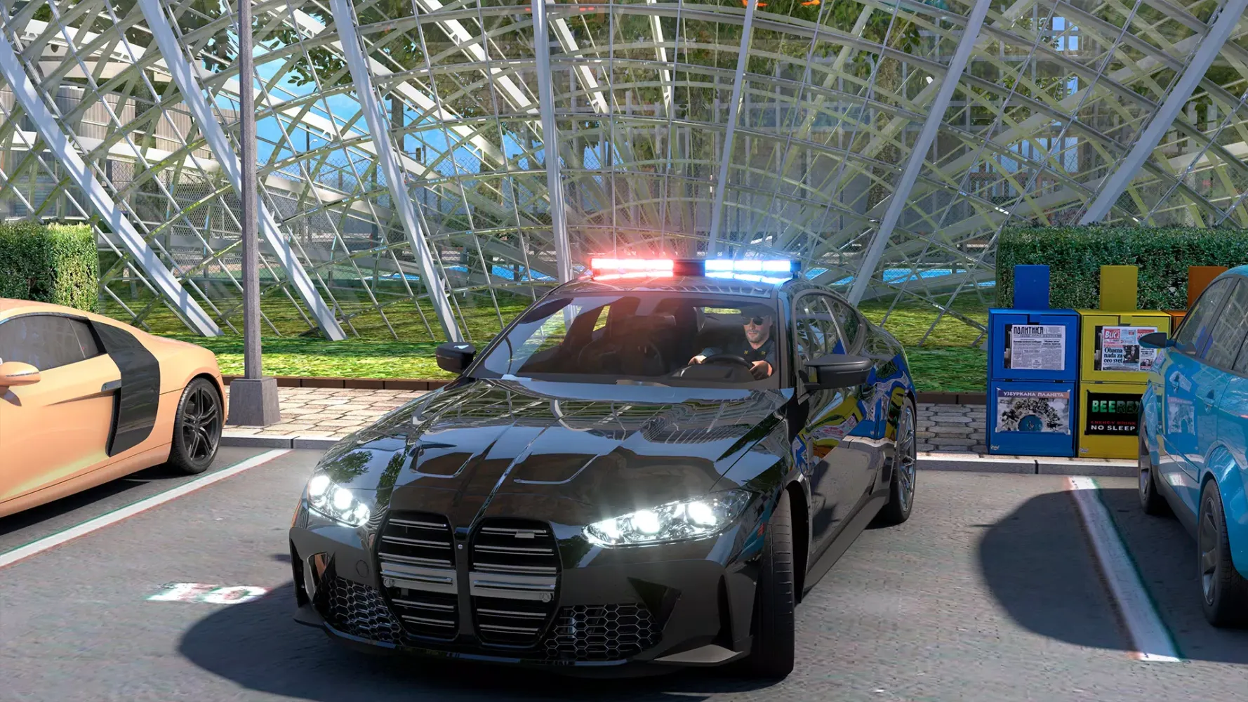 Tangkapan layar US Police Car Gangster 2023