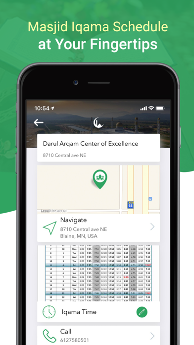 Zrzuty ekranu Muslim Directory: Qibla, Athan