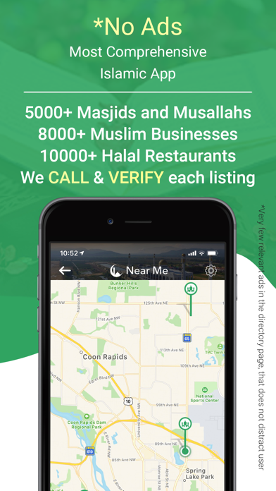Zrzuty ekranu Muslim Directory: Qibla, Athan