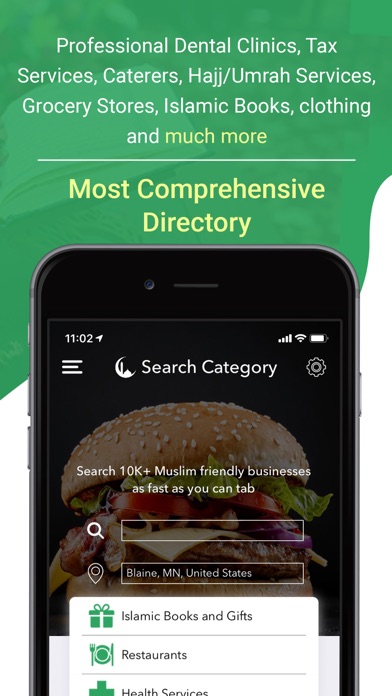 Zrzuty ekranu Muslim Directory: Qibla, Athan