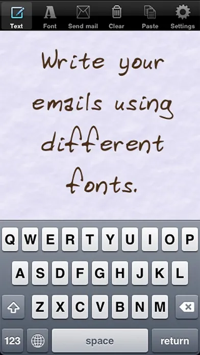 Handwritten email 스크린샷