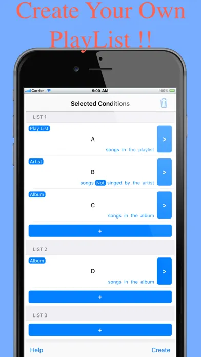 Play List Mixer ~The Easiest PlayList Maker~ স্ক্রিনশট