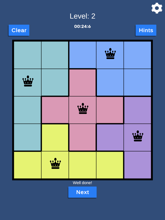 Ảnh chụp màn hình của Queens Puzzle iPad 