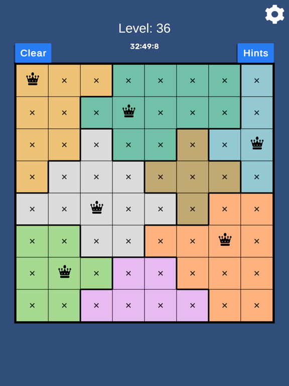 Ảnh chụp màn hình của Queens Puzzle iPad 