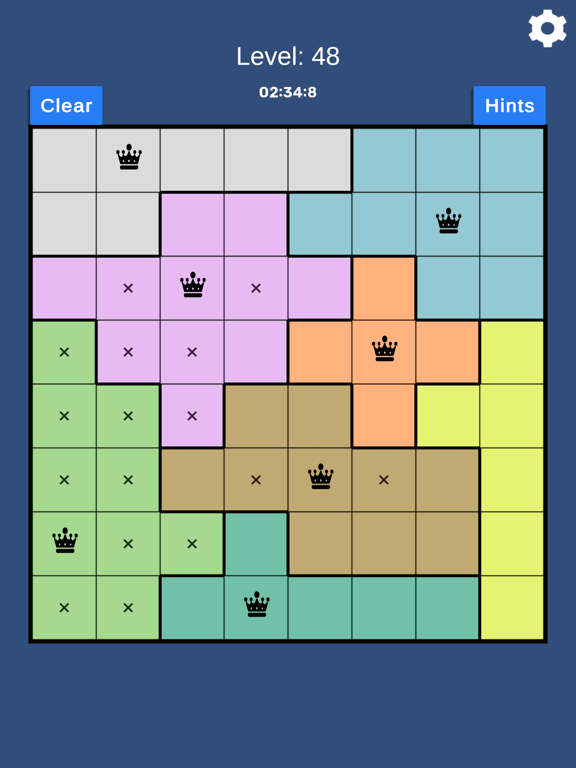 Ảnh chụp màn hình của Queens Puzzle iPad 